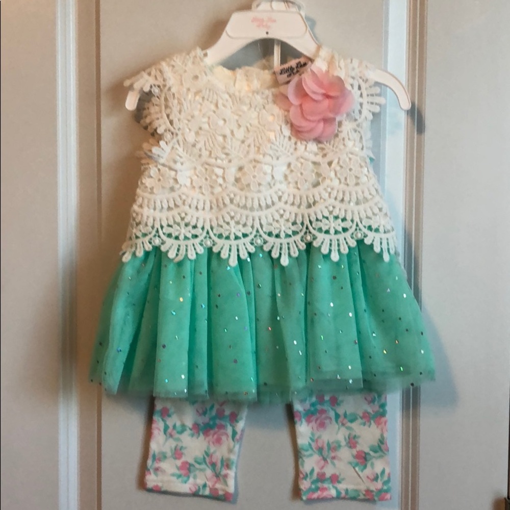 Adorable 2 piece dress and pants set
